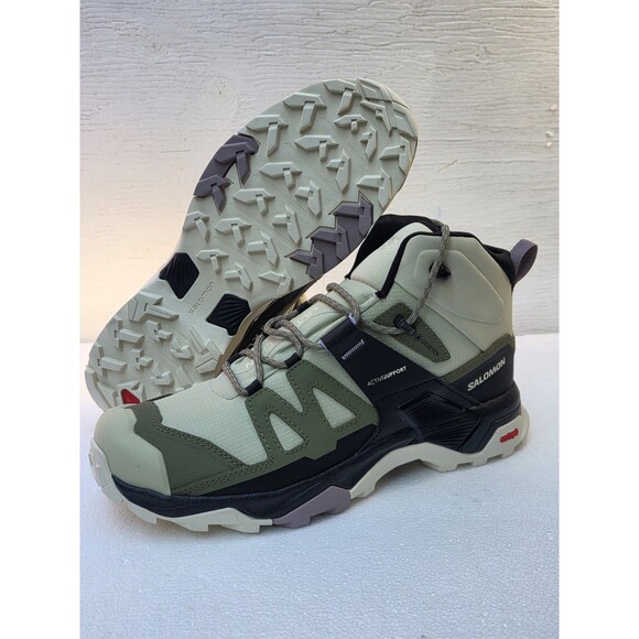 New Salomon X Ultra 4 Mid GTX Gore Tex Hiking Outdoor Trail Boots Green Womens 9 - Picture 1 of 12